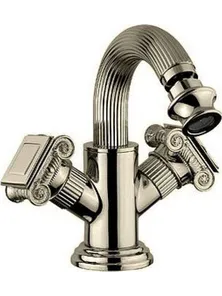 Смеситель Cezares OLIMP-BS2-02-O на биде с донным клапаном, бронза, ручка металл